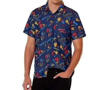Chucky Men's button down shirt shirt sleeve Large